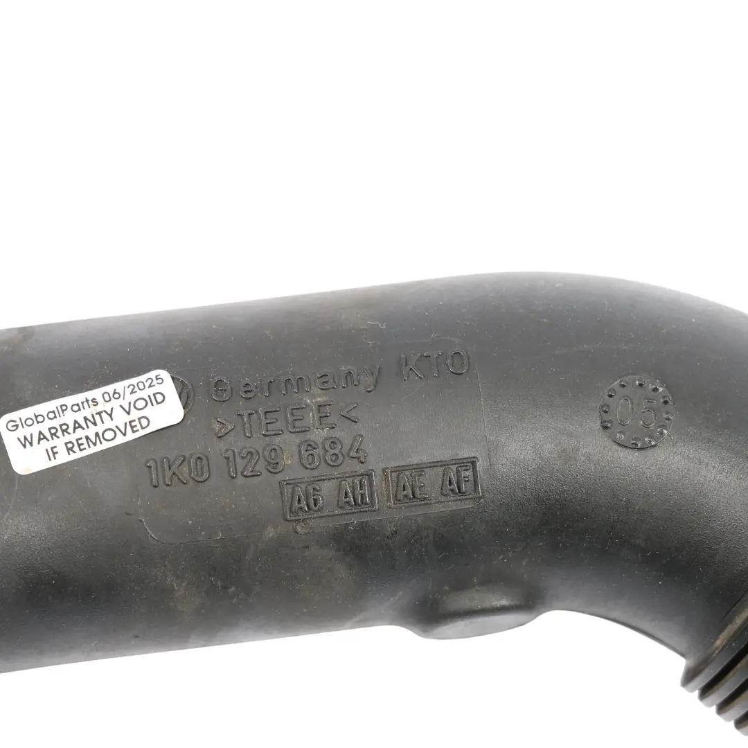 Audi A3 8P Volkswagen Golf Mk5 Air Intake Pipe Air Filter Hose Line - SKU 1K0129684 - Part number 1K0129684