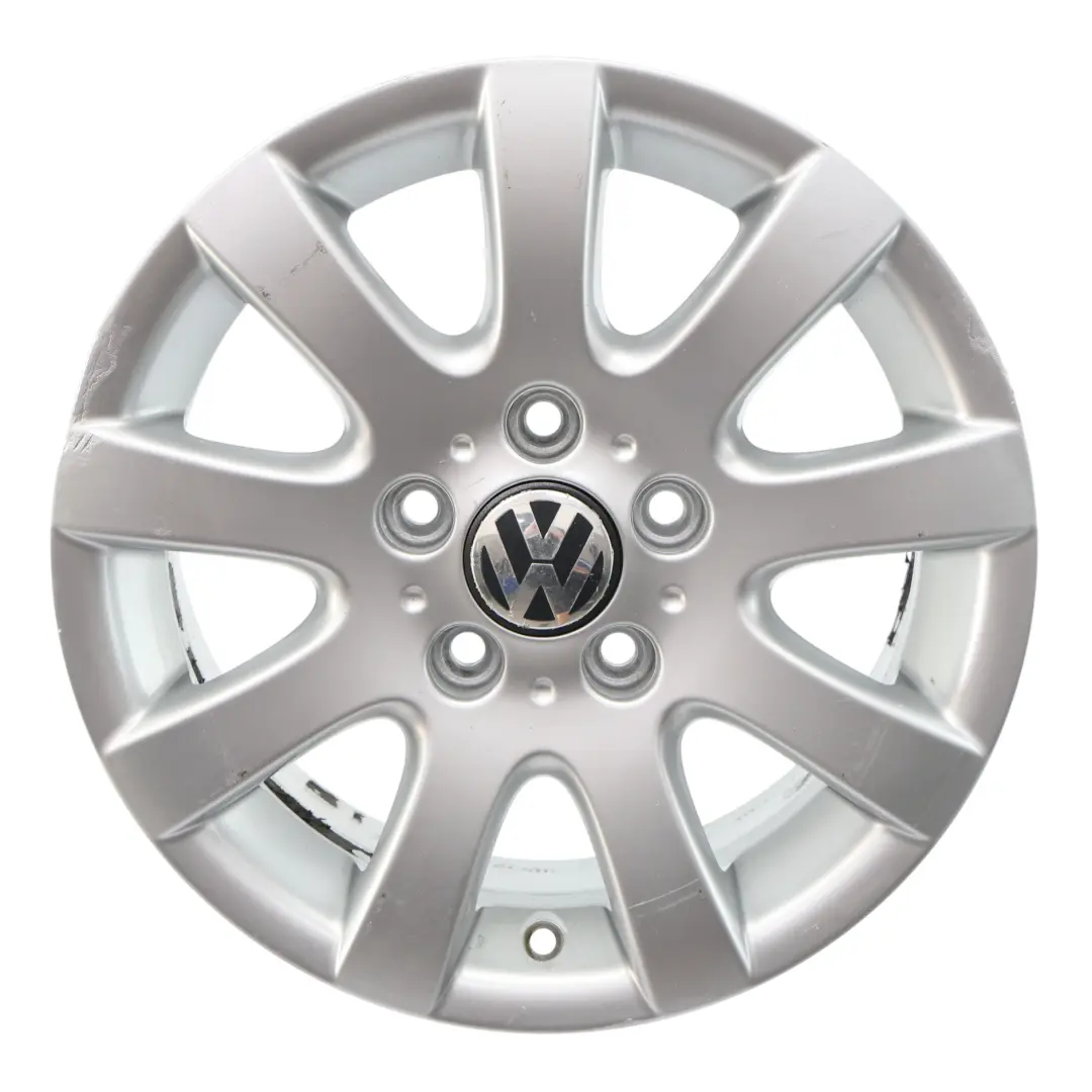 VW Volkswagen Golf Mk5 V Wheel Alloy Rim 15" 6,5J ET:50 Silver - SKU 1K0601025A-4 - Part number 1K0601025A
