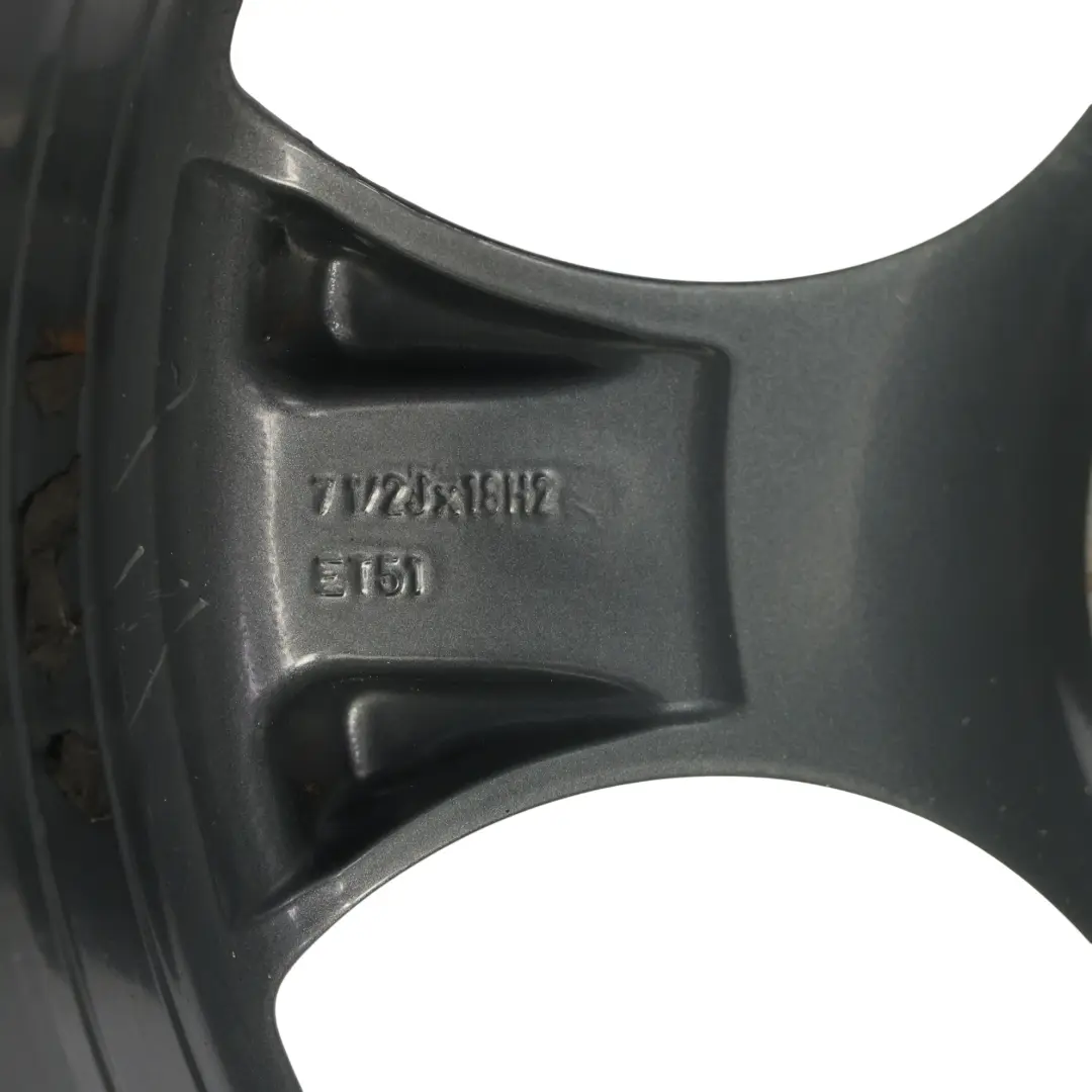 VW Volkswagen Golf Mk5 V Leicht Metall Felge Schwarz 18" 7,5J ET:51 - SKU 1K0601025AM-2 - Teilenummer 1K0601025AM