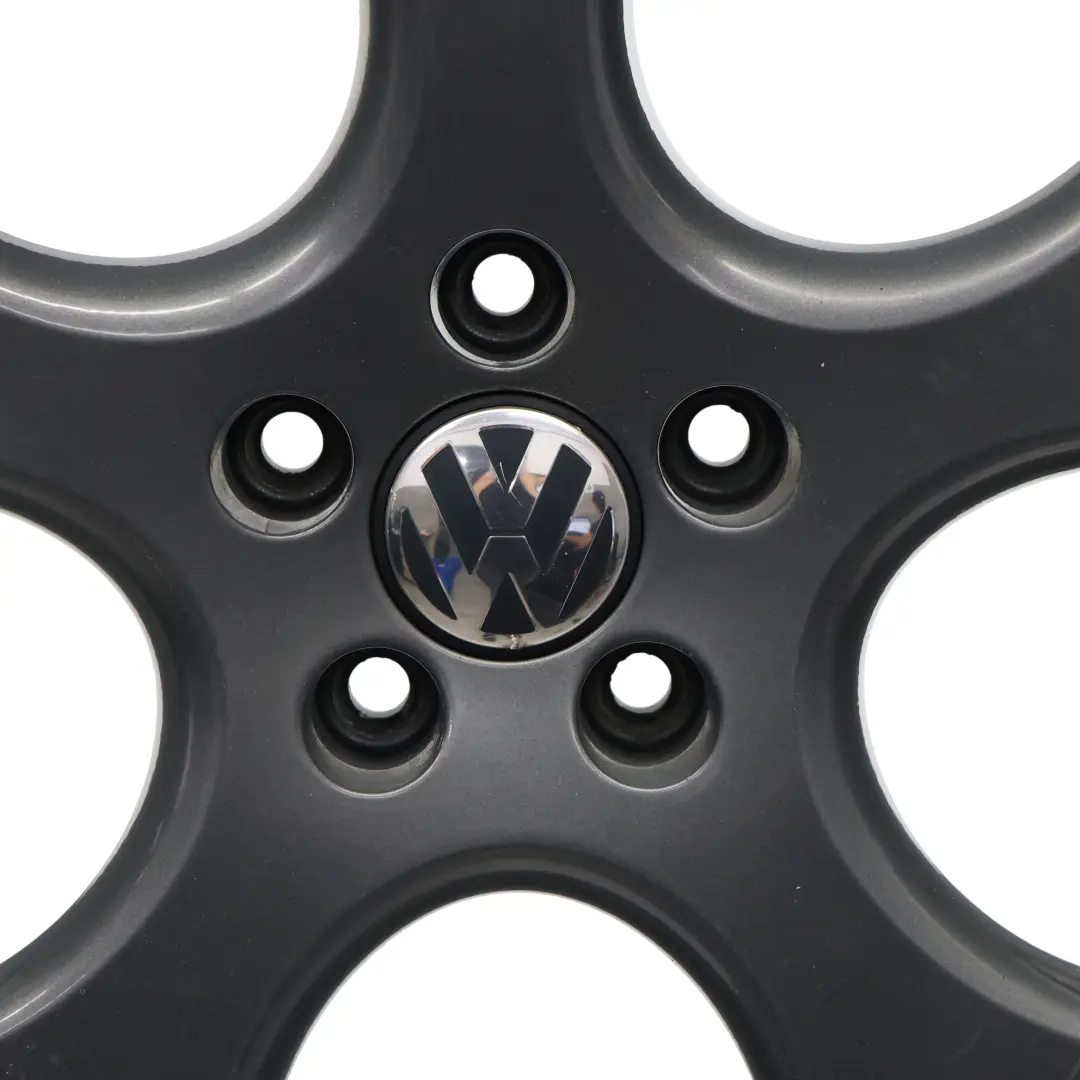 VW Volkswagen Golf Mk5 V Leicht Metall Felge Schwarz 18" 7,5J ET:51 - SKU 1K0601025AM-2 - Teilenummer 1K0601025AM