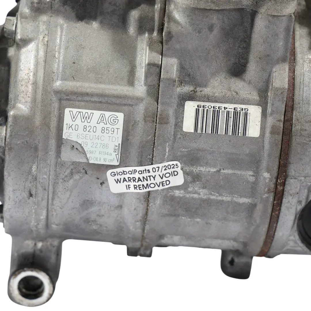 Volkswagen Polo Mk5 6R Air Conditioning Compressor A/C Unit Pump - SKU 1K0820859T-1 - Part number 1K0820859T