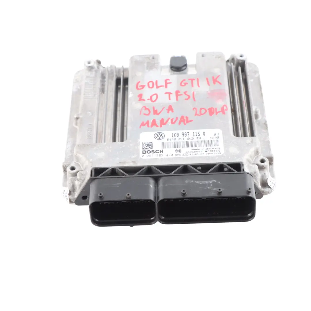 Volkswagen Golf Mk5 2.0 TSI BWA GTI 200HP Engine Control ECU Manual - SKU 1K0907115Q - Part number 1K0907115Q