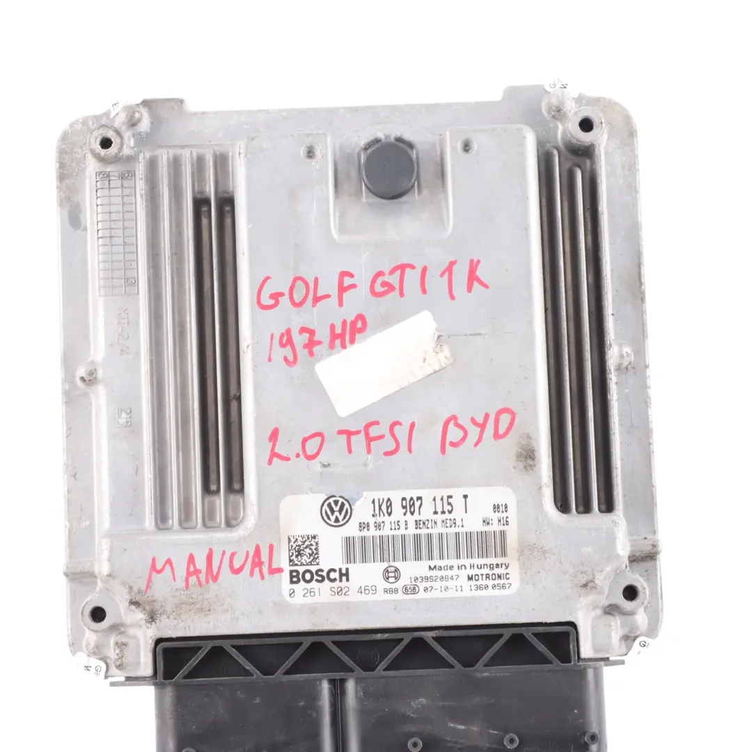 Mk5 1K GTI 2.0 TSI BYD 230HP Engine Unit ECU Manual to Volkswagen Golf with Part number 1K0907115T Volkswagen Golf Mk5 1K GTI 2.0 TSI BYD 230HP Engine Unit ECU Manual - SKU 1K0907115T - Part number 1K0907115T