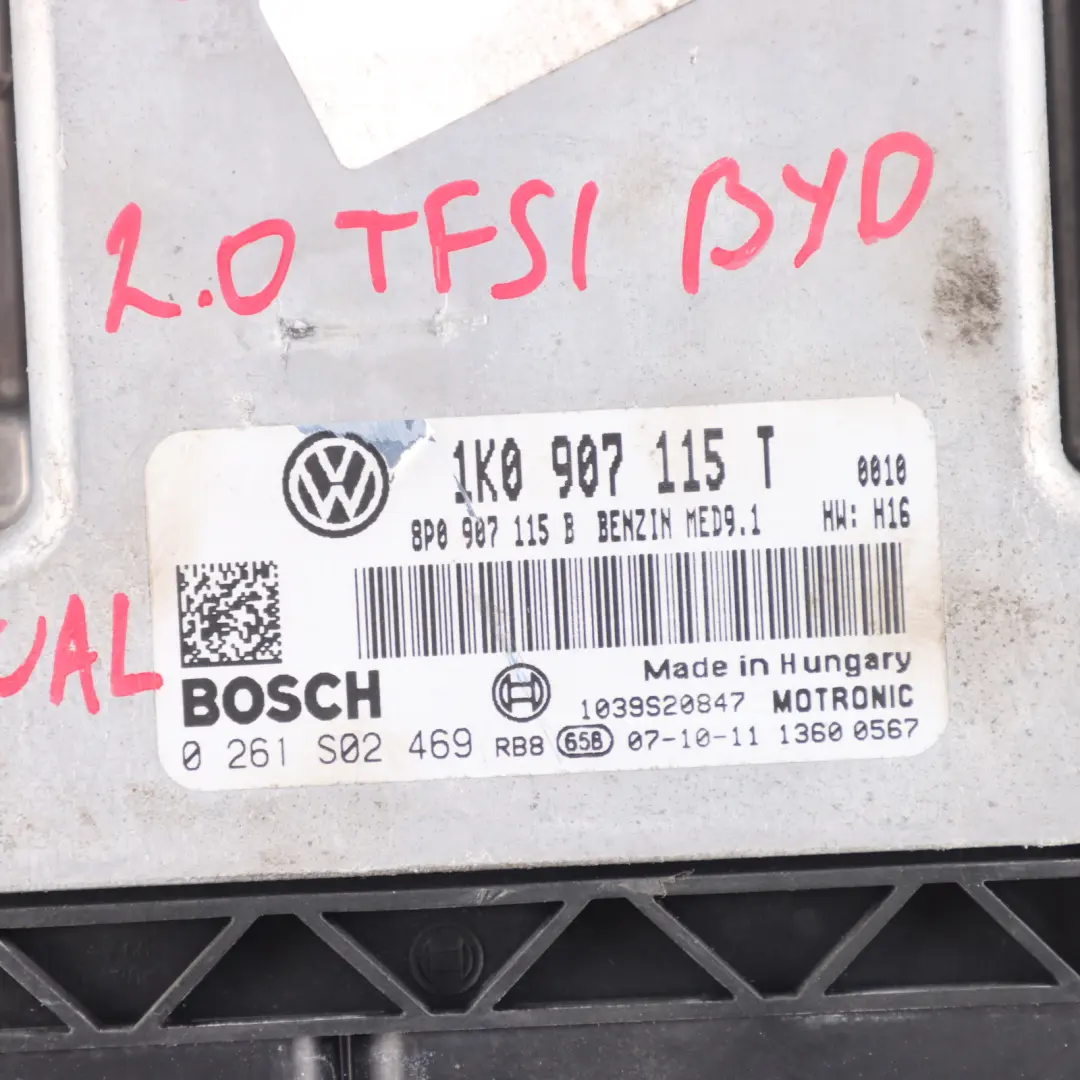 Mk5 1K GTI 2.0 TSI BYD 230HP Engine Unit ECU Manual to Volkswagen Golf with Part number 1K0907115T Volkswagen Golf Mk5 1K GTI 2.0 TSI BYD 230HP Engine Unit ECU Manual - SKU 1K0907115T - Part number 1K0907115T