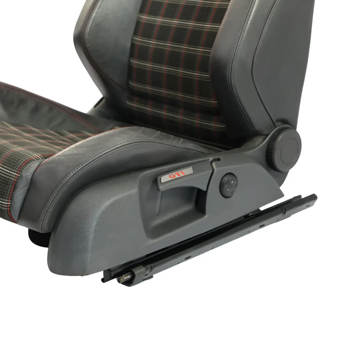 Volkswagen Golf Mk5 V GTI 5D Front Seat Heated Leather Cloth Black Left N/S - SKU 1K3881805TE-1 - Part number 1K3881805TE
