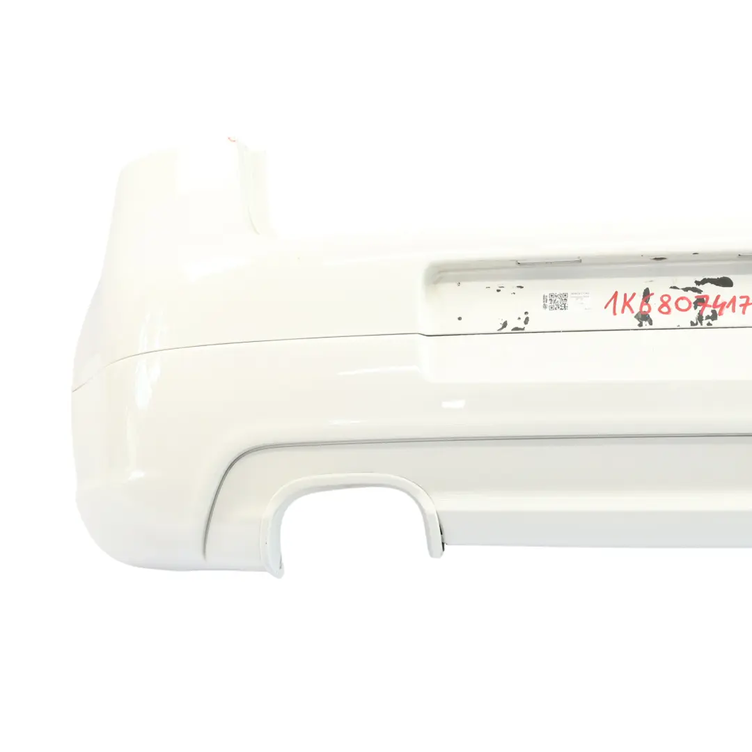 Volkswagen VW Golf Mk5 Bumper Rear Trim Panel Cover Candy White - B9A - SKU 1K6807417-CAN - Part number 1K6807417