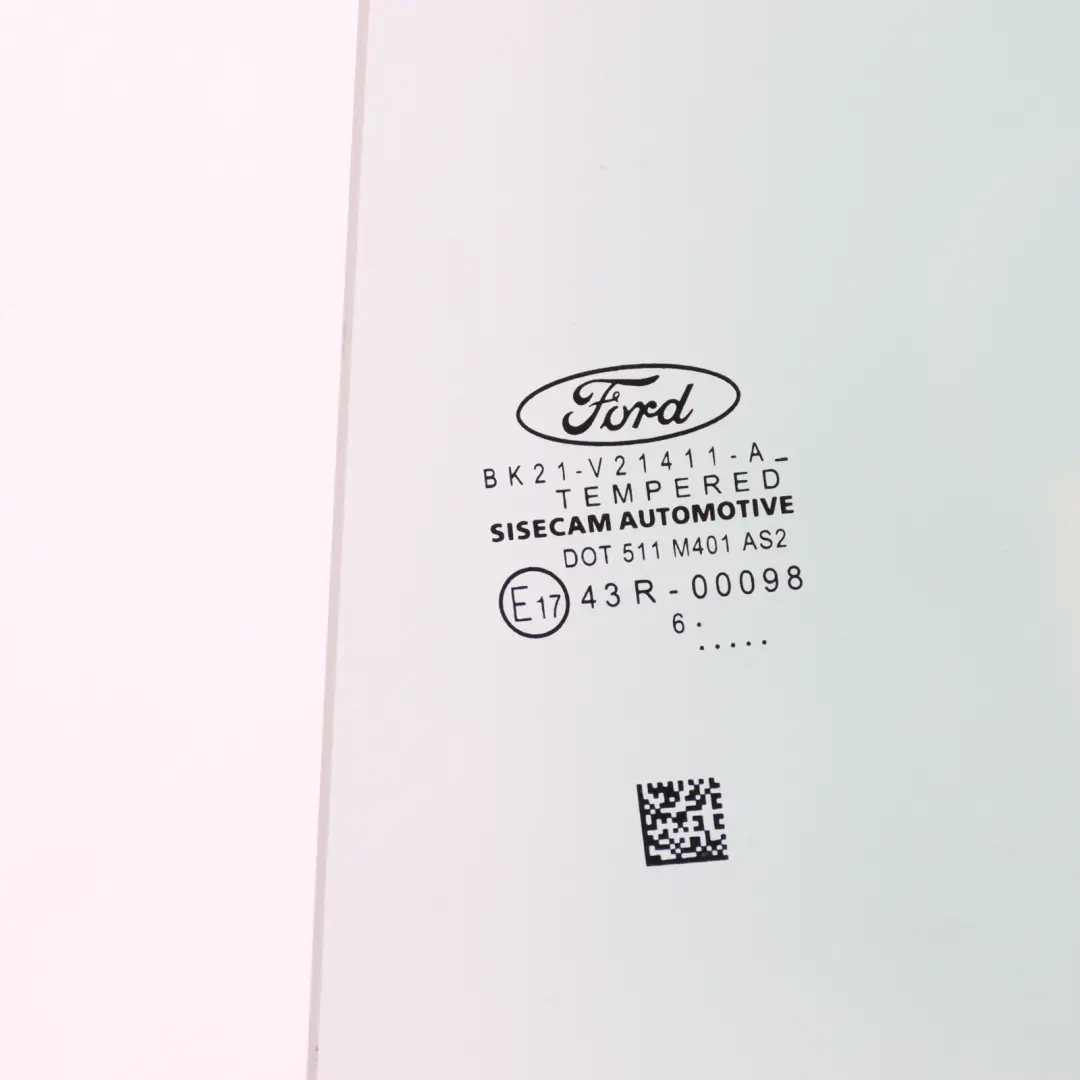 Front Left N/S Side Window Glass AS2 Green to Ford Transit Custom with Part number 2721903 Ford Transit Custom Front Left N/S Side Window Glass AS2 Green - SKU 2721903 - Part number 2721903