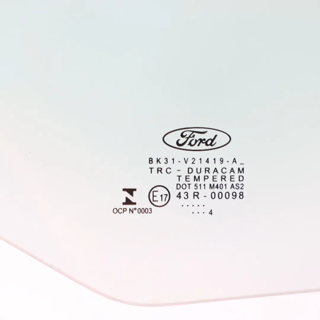Ford Transit Window Vent Glass Front Door Left N/S Glazing AS2 PK31-V21419-AB - SKU 2771802 - Part number 2771802