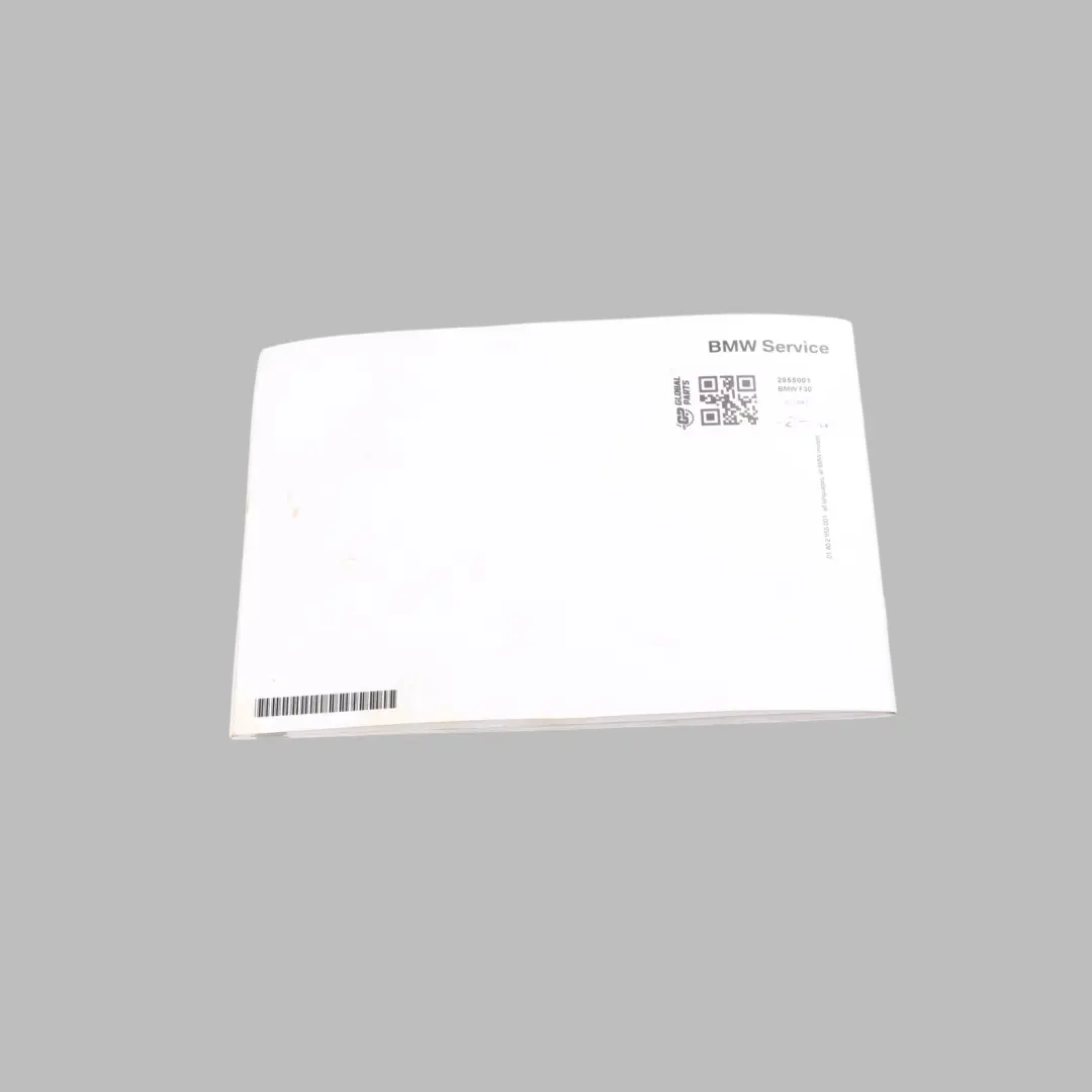BMW F30 F82 Owner's Handbook Service Notebook Booklet Manual - SKU 2955001 - Part number 2955001