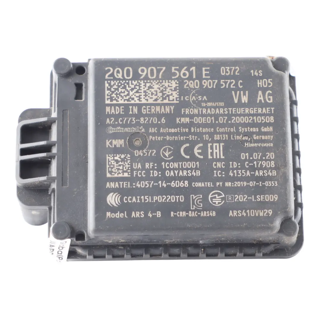 Radar Distance Distronic Control Sensor Module Unit ECU to Audi Q2 GA with Part number 2Q0907561E Audi Q2 GA Radar Distance Distronic Control Sensor Module Unit ECU - SKU 2Q0907561E - Part number 2Q0907561E