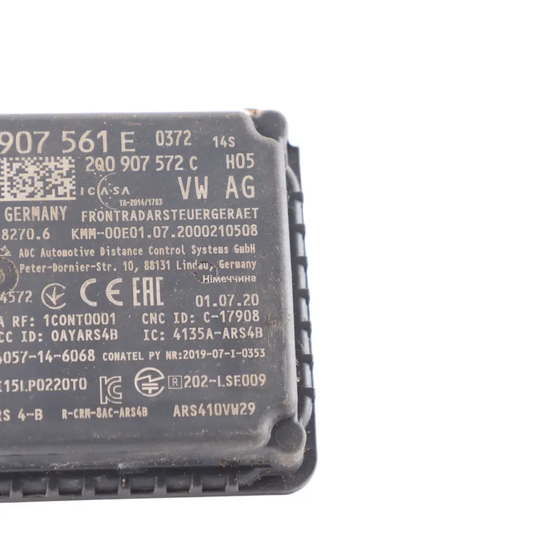 Audi Q2 GA Radar Distance Distronic Control Sensor Module Unit ECU - SKU 2Q0907561E - Part number 2Q0907561E
