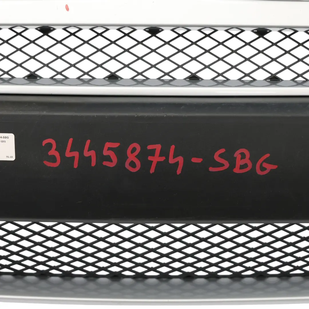BMW X3 E83 LCI Complete Front Bumper PDC Silbergrau Silver Grey Metallic - A08 - SKU 3445874-SBG - Part number 3445874