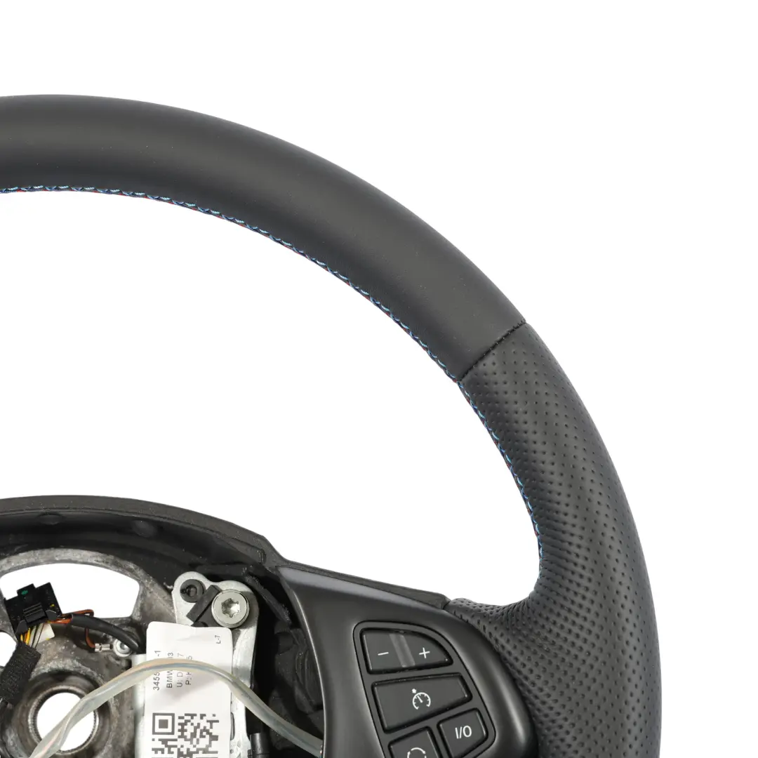 Leather Steering Wheel M-tricoloured Sport Look to BMW X3 E83 LCI NEW Black with Part number 3455481 BMW X3 E83 LCI NEW Black Leather Steering Wheel M-tricoloured Sport Look - SKU 3455481-1 - Part number 3455481
