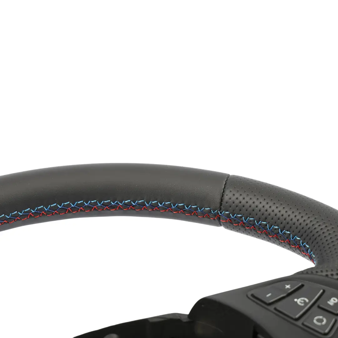 Leather Steering Wheel M-tricoloured Sport Look to BMW X3 E83 LCI NEW Black with Part number 3455481 BMW X3 E83 LCI NEW Black Leather Steering Wheel M-tricoloured Sport Look - SKU 3455481-1 - Part number 3455481