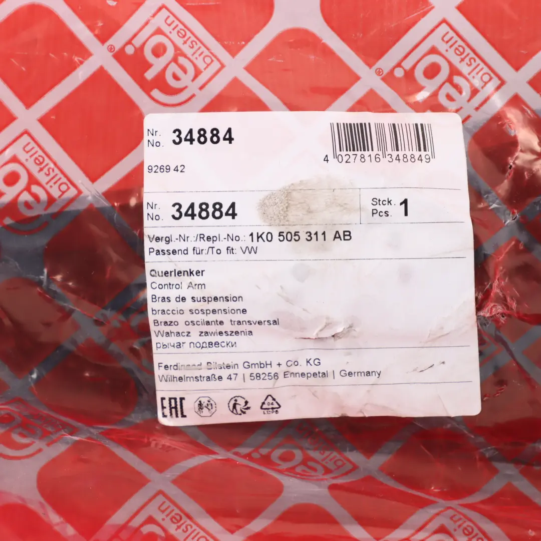 Bras Oscillant Arrière Gauche Suspension Febi pour VW Audi Skoda Seat à propos du numéro de pièce 34884 VW Audi Skoda Seat Bras Oscillant Arrière Gauche Suspension Febi - SKU 34884 - Numéro de pièce 34884