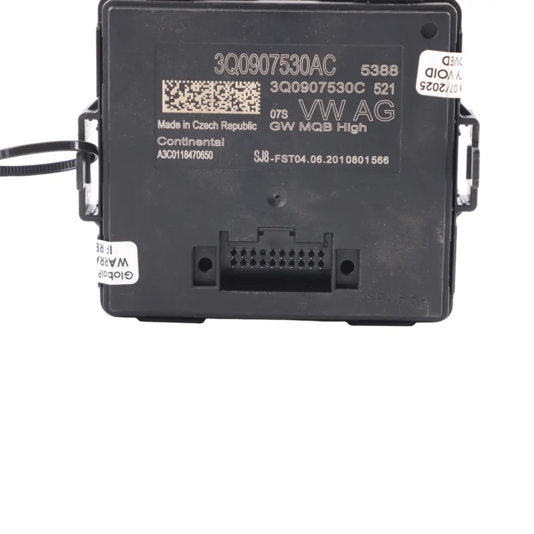 Módulo De Control De Interfaz De Diagnóstico Gateway para Audi Q2 GA con número de pieza 3Q0907530AC Audi Q2 GA Módulo De Control De Interfaz De Diagnóstico Gateway - SKU 3Q0907530AC-1 - Número de pieza 3Q0907530AC