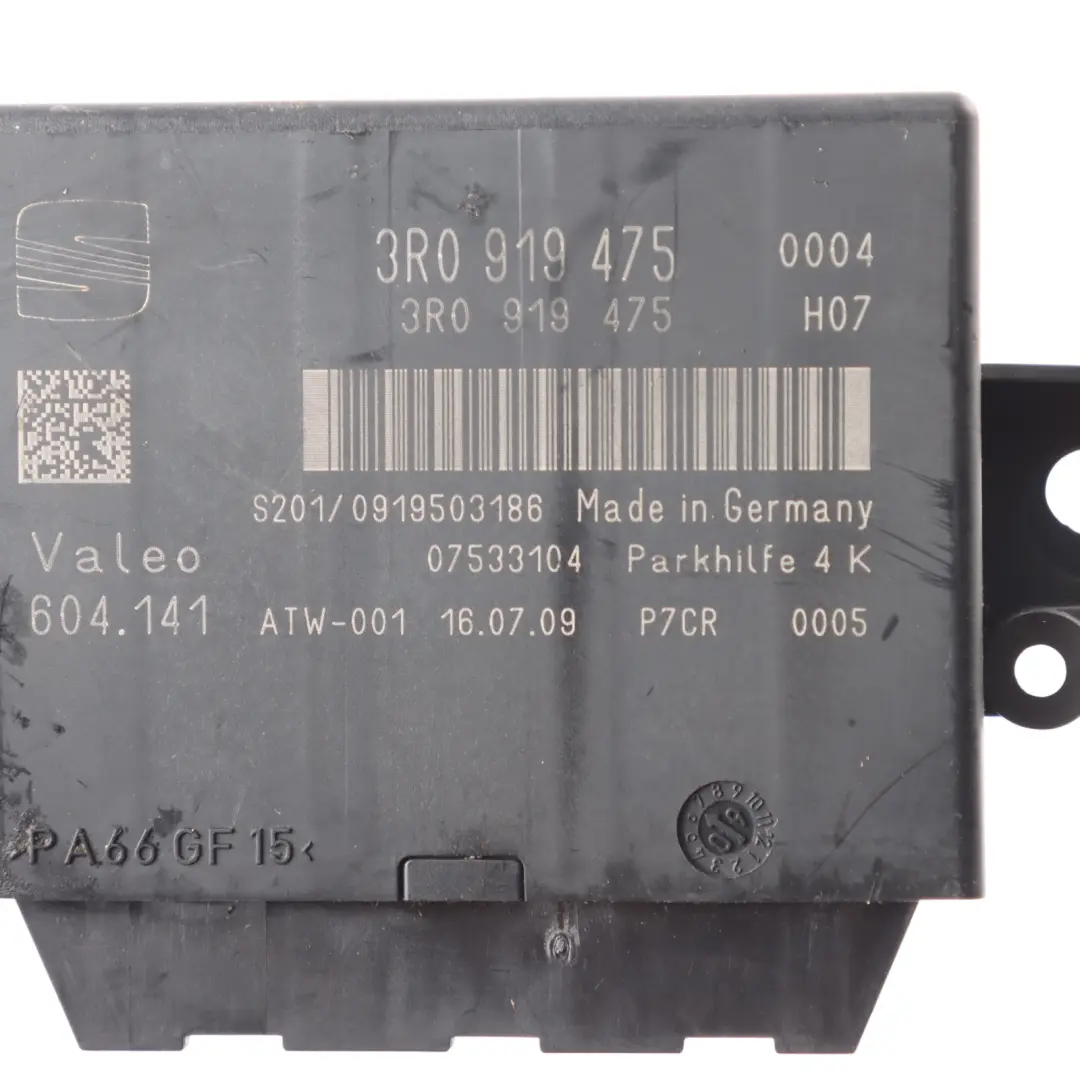 Seat Exeo Módulo Control Sensor Aparcamiento PDC Unidad ECU - SKU 3R0919475 - Número de pieza 3R0919475