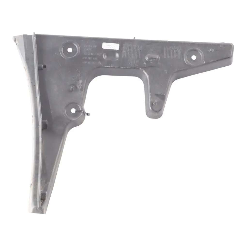 Bumper Support Bracket Holder Guide Holder Right O/S to Audi A6 C6 Rear with Part number 4F9807454 Audi A6 C6 Rear Bumper Support Bracket Holder Guide Holder Right O/S - SKU 4F9807454 - Part number 4F9807454