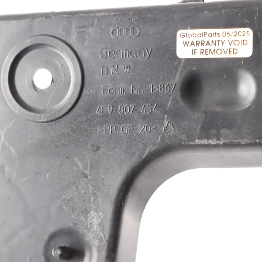 Bumper Support Bracket Holder Guide Holder Right O/S to Audi A6 C6 Rear with Part number 4F9807454 Audi A6 C6 Rear Bumper Support Bracket Holder Guide Holder Right O/S - SKU 4F9807454 - Part number 4F9807454