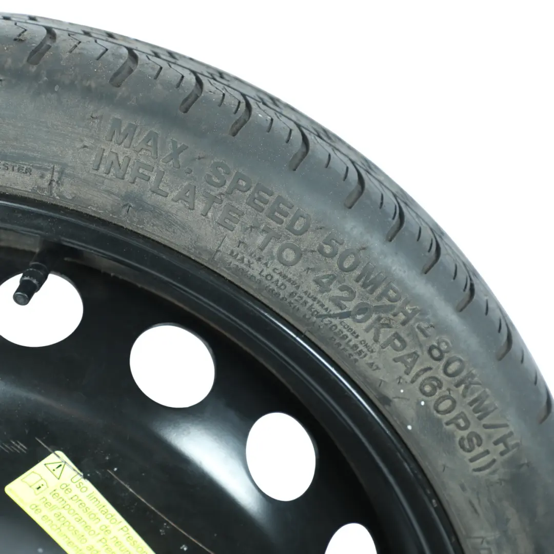 Spare Wheel Rim 20" 4.5J ET:22 Tyre Continental 145/60 to Audi A6 C7 with Part number 4G0601027 Audi A6 C7 Spare Wheel Rim 20" 4.5J ET:22 Tyre Continental 145/60 - SKU 4G0601027-1 - Part number 4G0601027