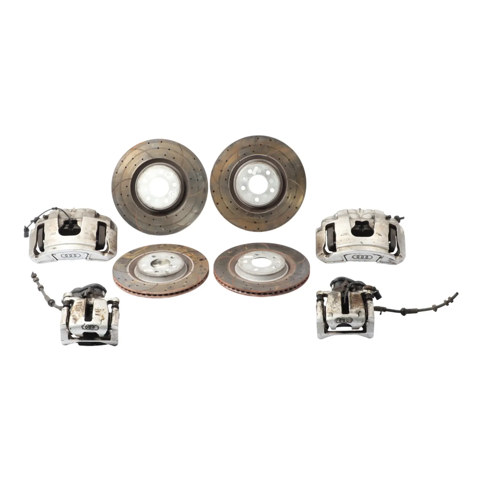 Audi A8 D4 4H Brake Caliper Front Rear Left Right N/O/S Wheel Brake Unit Set