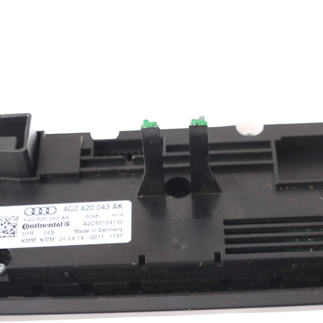 Audi A7 4G8 A/C Climate Heater Control Panel Assembly Switch Panel - SKU 4G0820043AK - Part number 4G0820043AK