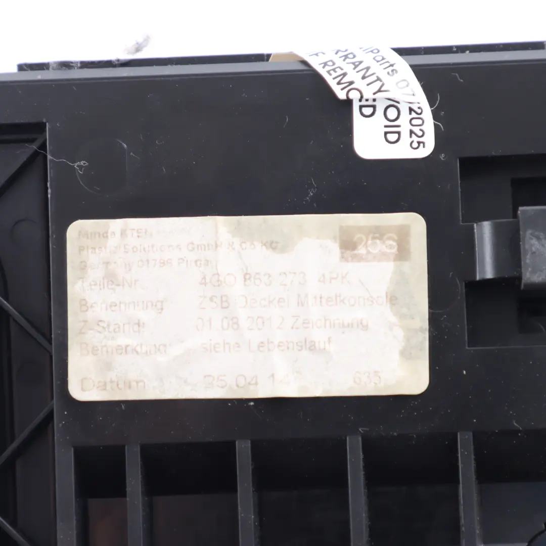 Audi A6 C7 Mittel Konsole Aschenbecher Tablett Abdeckung Lagerung - SKU 4G0863273 - Teilenummer 4G0863273