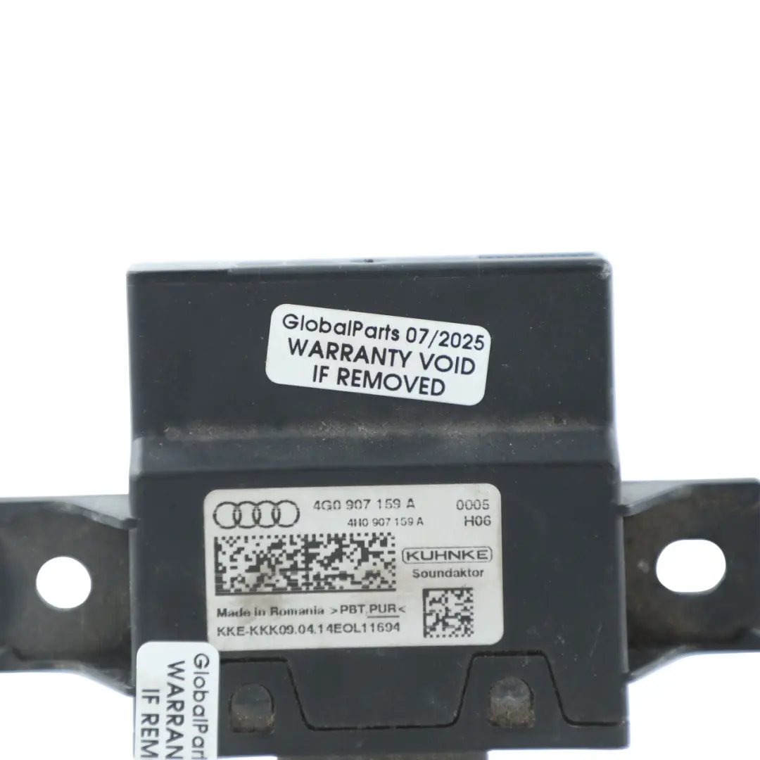 4G8 Alarm Module Body Impact Sound Signal Control Unit to Audi A7 with Part number 4G0907159A Audi A7 4G8 Alarm Module Body Impact Sound Signal Control Unit - SKU 4G0907159A - Part number 4G0907159A