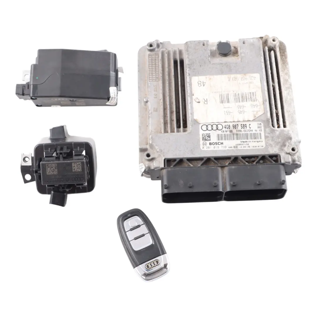 Audi A7 4G 3.0 TDI CGQB 313HP Engine Module Unit ECU Kit Automatic - SKU 4G0907589C-1 - Part number 4G0907589C