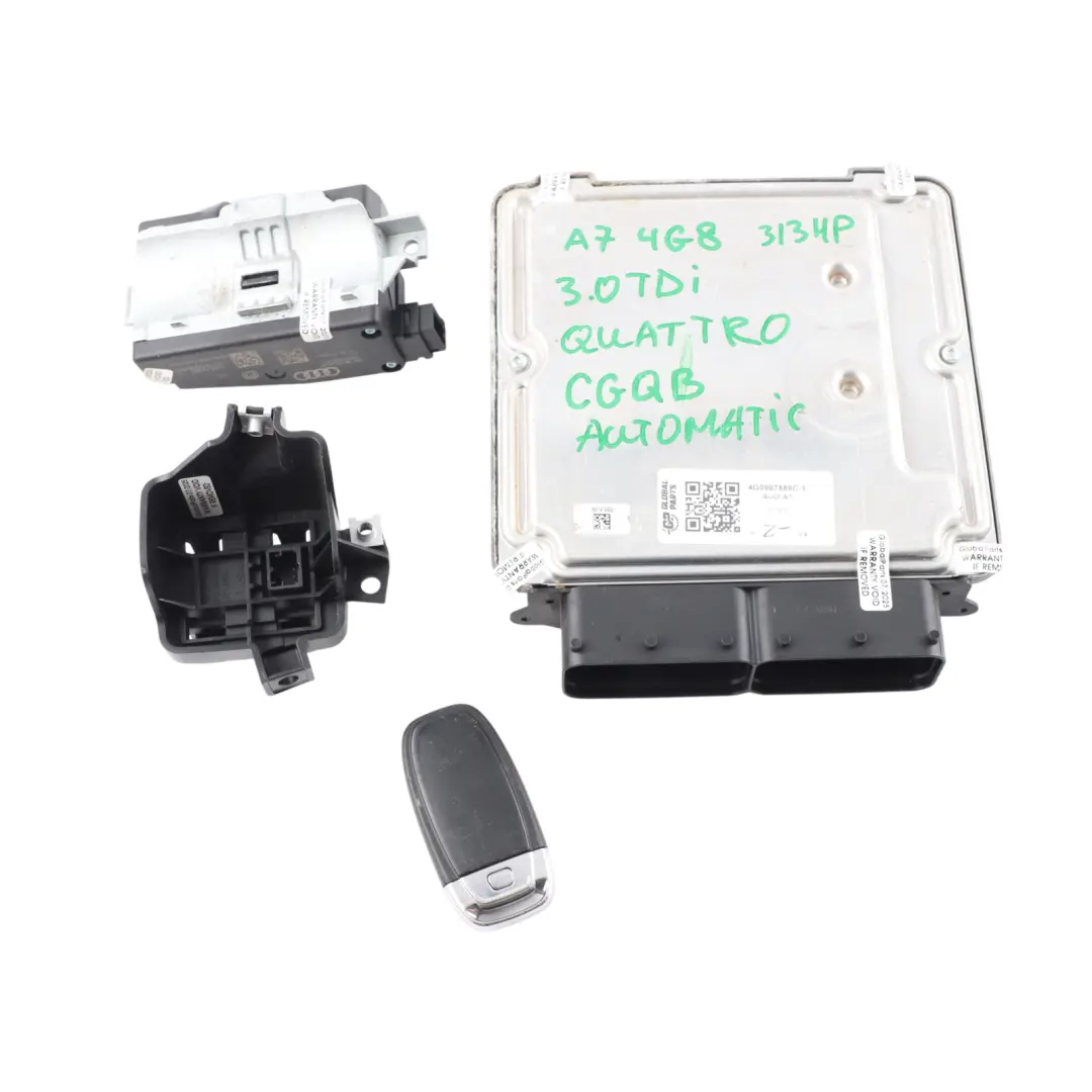 Audi A7 4G 3.0 TDI CGQB 313HP Engine Module Unit ECU Kit Automatic - SKU 4G0907589C-1 - Part number 4G0907589C