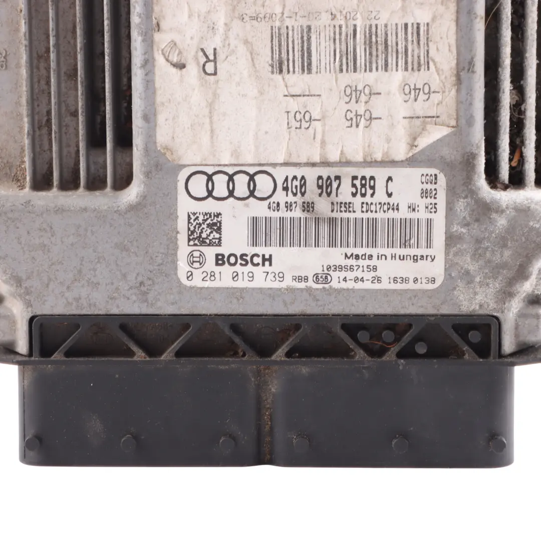 Audi A7 4G 3.0 TDI CGQB 313HP Engine Module Unit ECU Kit Automatic - SKU 4G0907589C-1 - Part number 4G0907589C