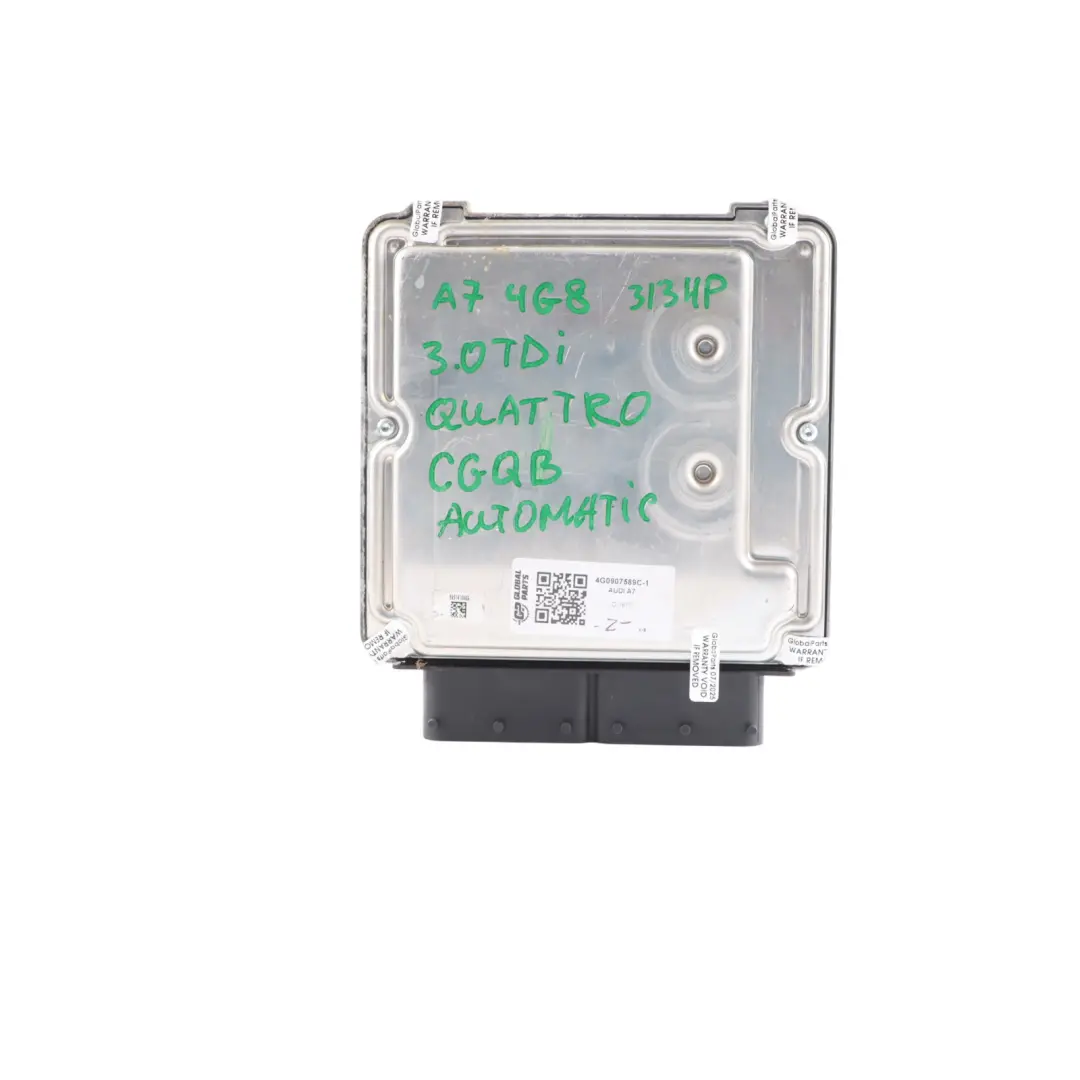 Audi A7 4G 3.0 TDI CGQB 313HP Engine Module Unit ECU Kit Automatic - SKU 4G0907589C-1 - Part number 4G0907589C