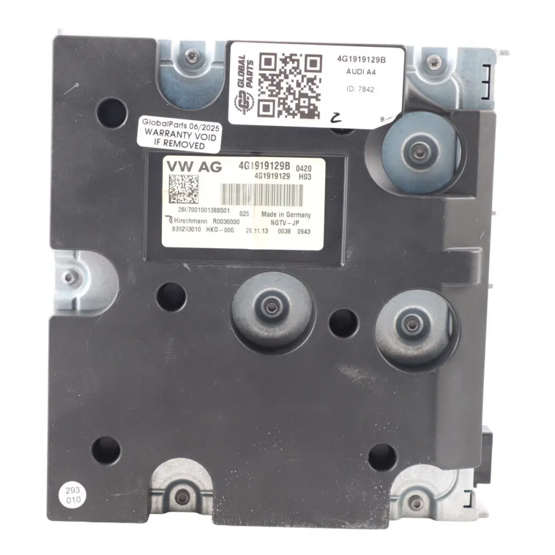 Audi A4 B8 CD-Player Radio Tuner Module Control Unit - SKU 4G1919129B - Part number 4G1919129B