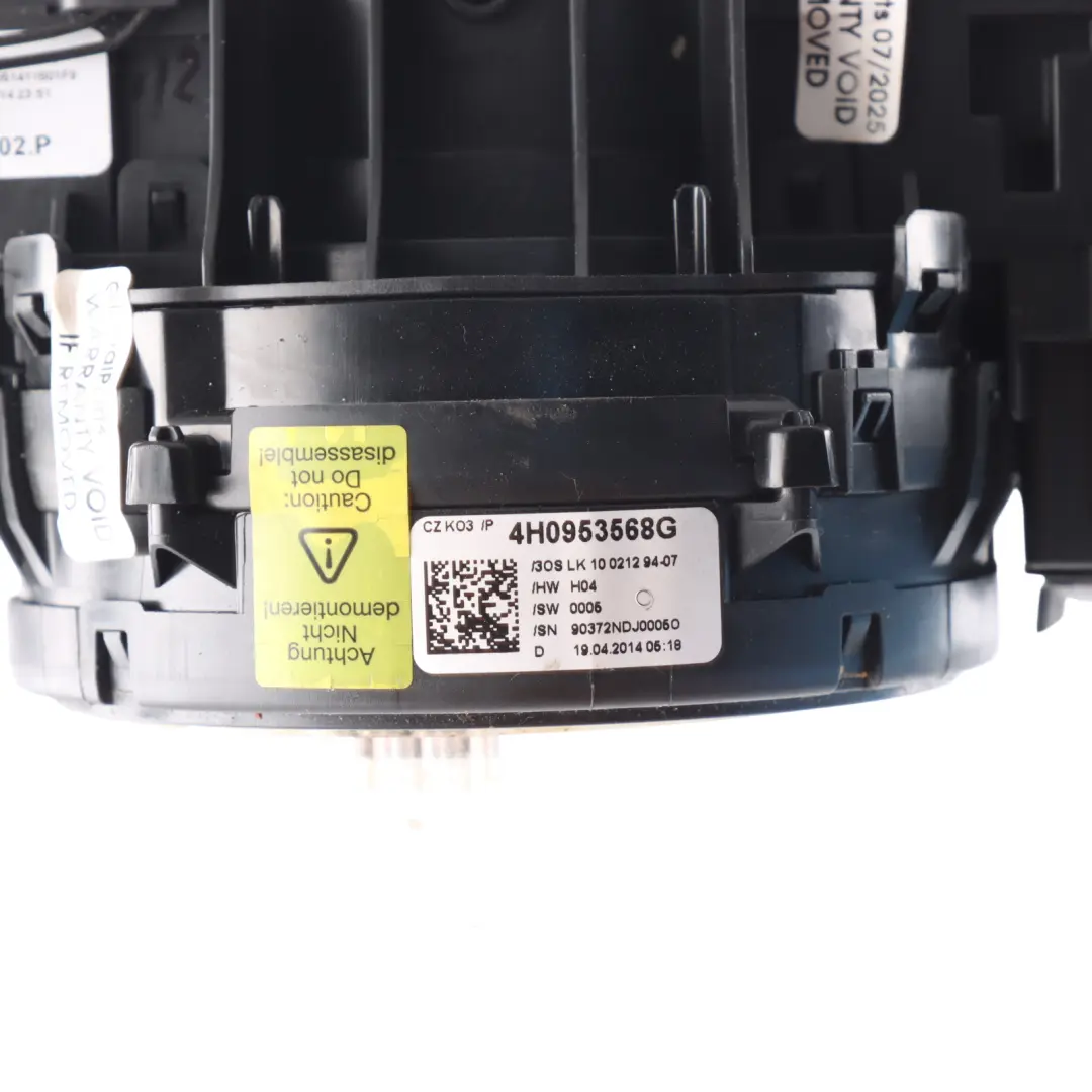 4G8 Wiper Indicator Stalks Squib Ring Cruise Control Switch to Audi A7 with Part number 4G8953502P Audi A7 4G8 Wiper Indicator Stalks Squib Ring Cruise Control Switch - SKU 4G8953502P - Part number 4G8953502P