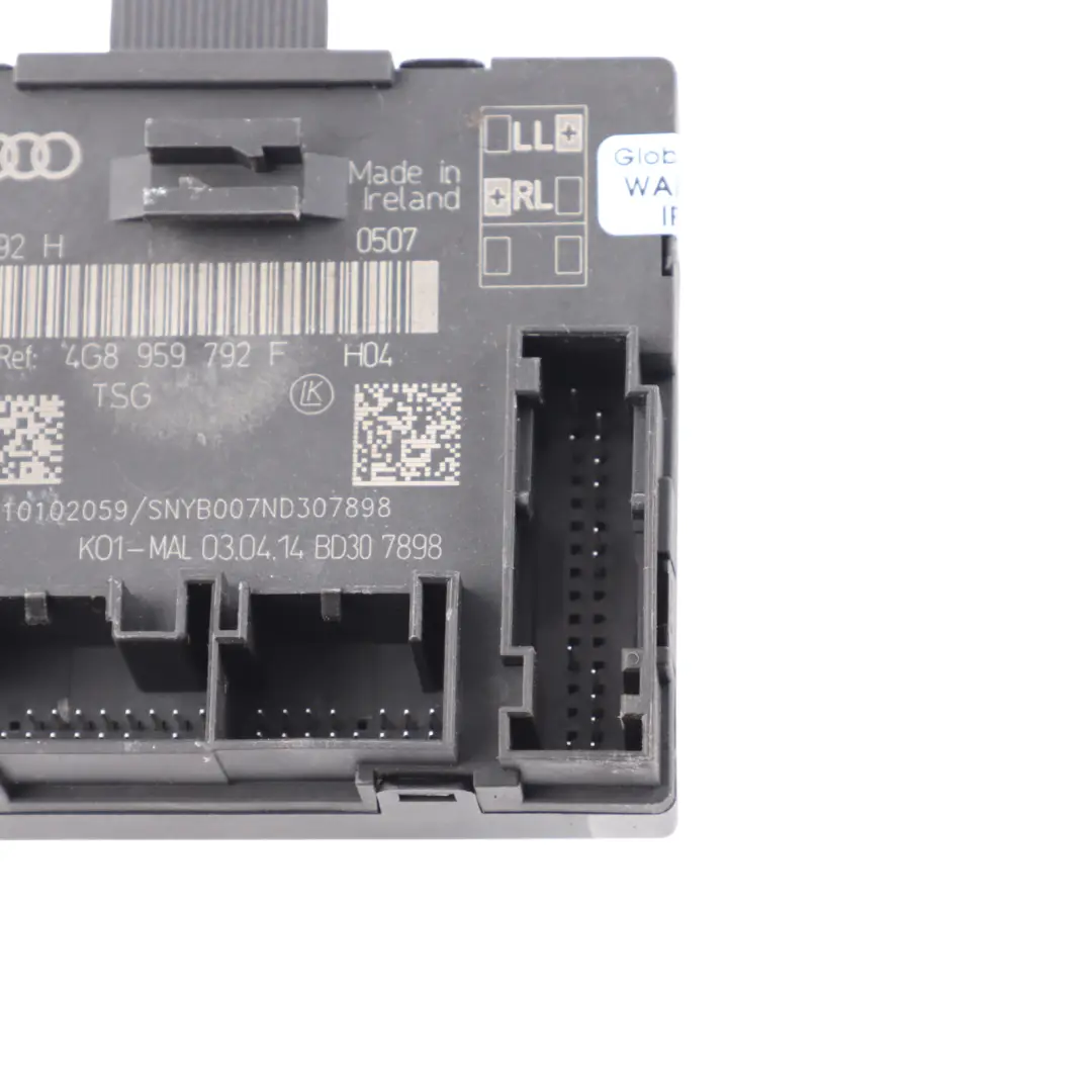 Audi A7 4G8 Door Control Module Passenger Side Front - SKU 4G8959792H - Part number 4G8959792H