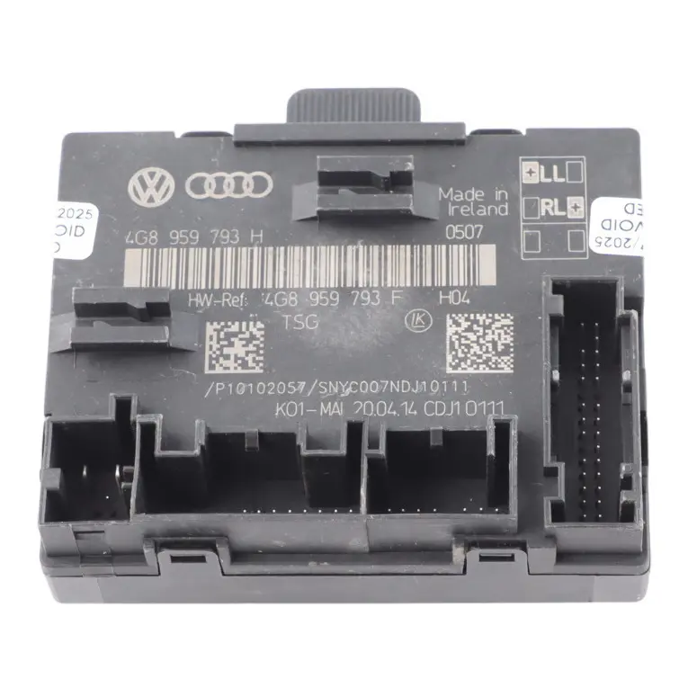 Audi A7 4G Moduł Sterownik Drzwi Przednich Lewy - SKU 4G8959793H - Numer Części 4G8959793H