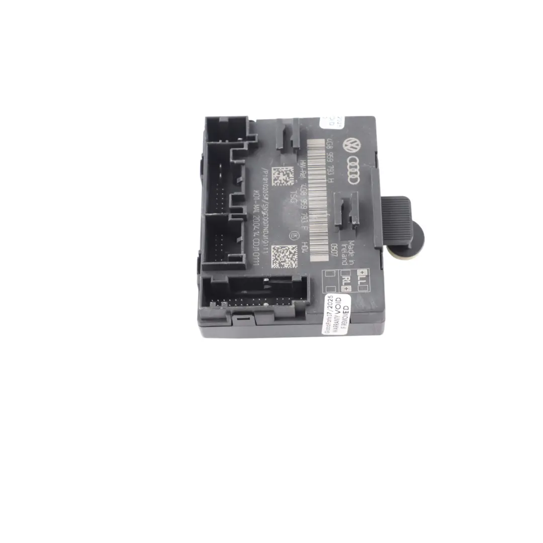 Modulo Porta Anteriore Lato Guida Centralina ECU per Audi A7 4G con numero di parte 4G8959793H Audi A7 4G Modulo Porta Anteriore Lato Guida Centralina ECU - SKU 4G8959793H - Numero di parte 4G8959793H