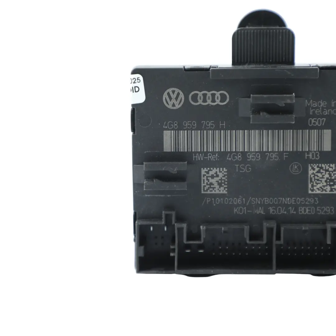 Hintere Tür Steuergerät ECU Links Rechts für Audi A7 4G mit Teilenummer 4G8959795F Audi A7 4G Hintere Tür Steuergerät ECU Links Rechts - SKU 4G8959795F - Teilenummer 4G8959795F