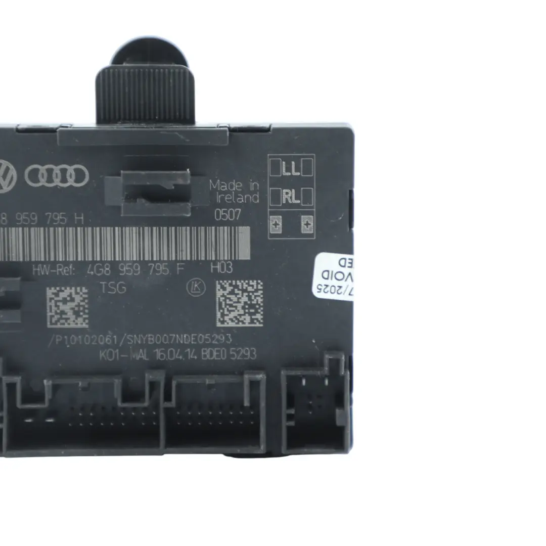 Modulo Controllo Portiera Posteriore ECU Sinistra Destra 4G8959795H per Audi A7 4G con numero di parte 4G8959795F Audi A7 4G Modulo Controllo Portiera Posteriore ECU Sinistra Destra 4G8959795H - SKU 4G8959795F - Numero di parte 4G8959795F