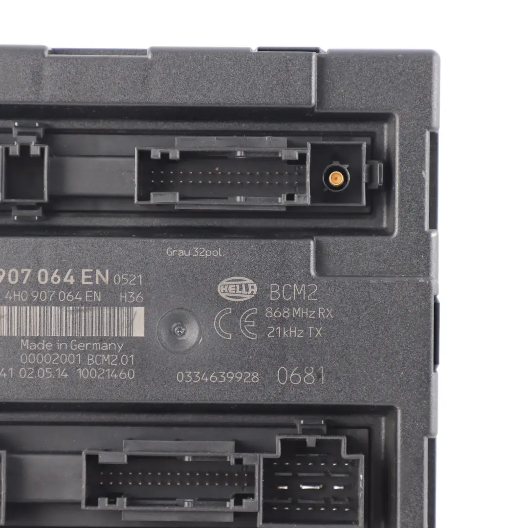 Body Comfort Convenience Module Unit ECU to Audi A7 4G BCM with Part number 4H0907064EN Audi A7 4G BCM Body Comfort Convenience Module Unit ECU - SKU 4H0907064EN - Part number 4H0907064EN
