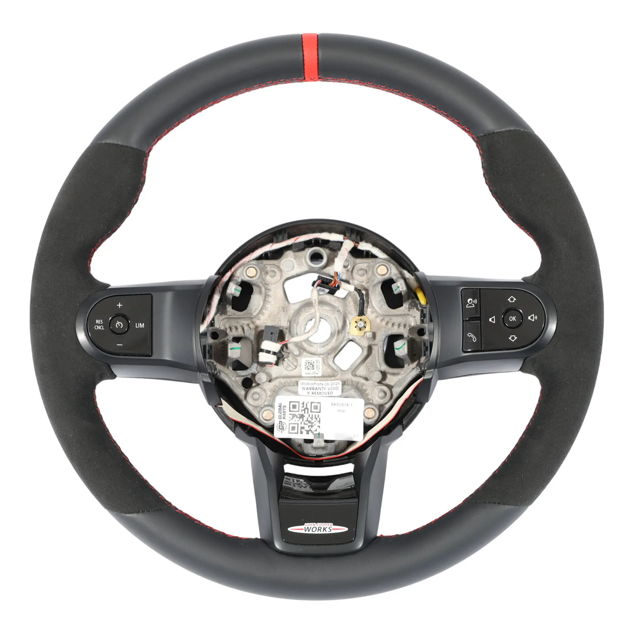 Mini F54 F55 F56 F60 LCI JCW Steering Wheel Sport NEW Black Leather Alcantara