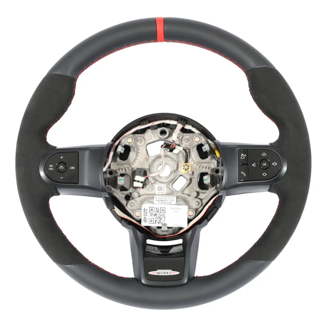 Steering Wheel Sport NEW Black Leather Alcantara to Mini F54 F55 F56 F60 LCI JCW with Part number 5A0C814 Mini F54 F55 F56 F60 LCI JCW Steering Wheel Sport NEW Black Leather Alcantara - SKU 5A0C814-1 - Part number 5A0C814