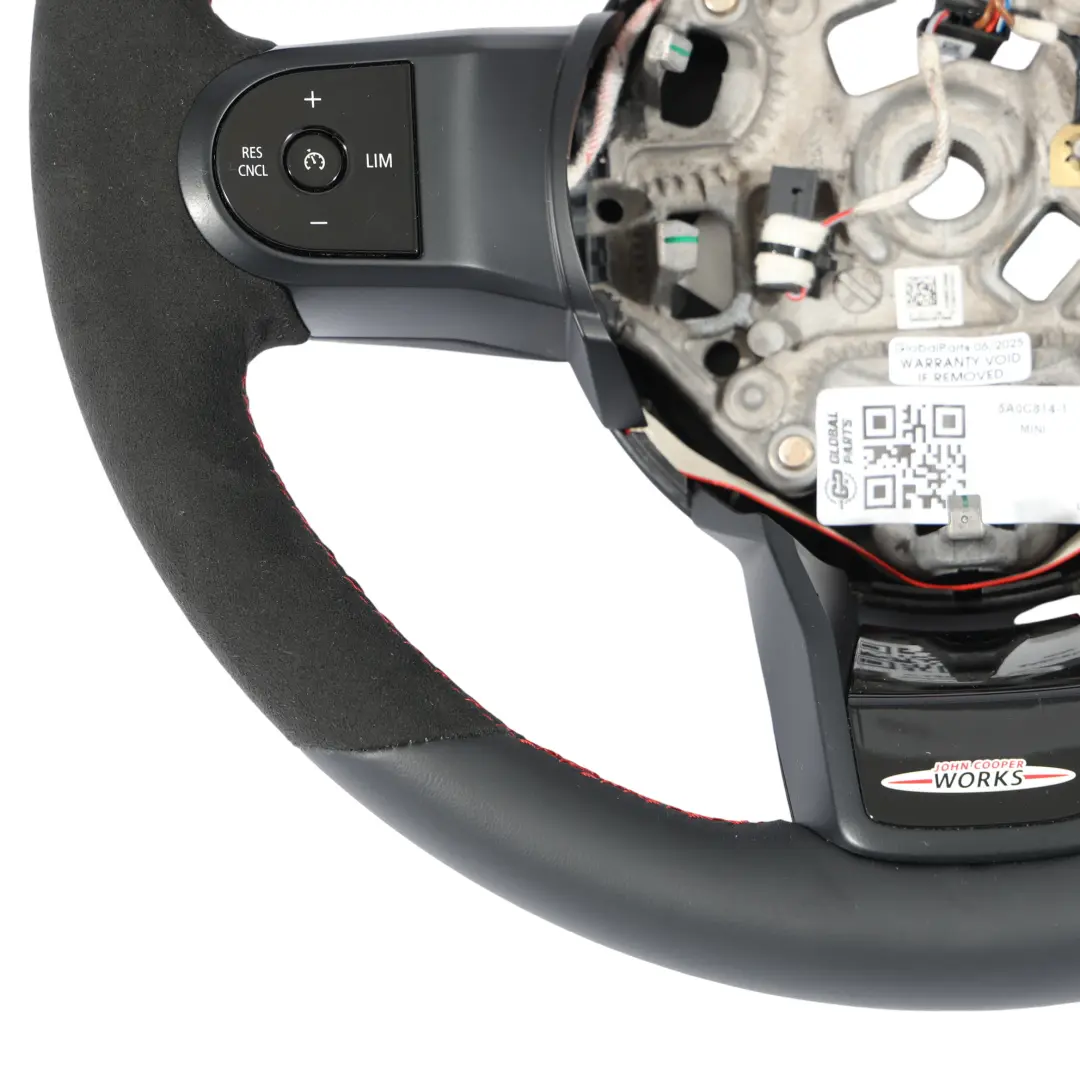 Mini F54 F55 F56 F60 LCI JCW Volante Sportivo NUOVO Pelle Nera Alcantara - SKU 5A0C814-1 - Numero di parte 5A0C814