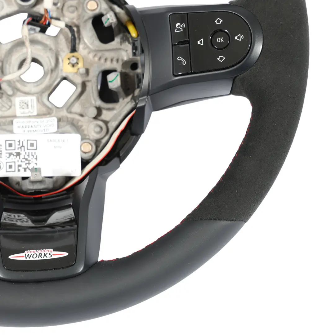Steering Wheel Sport NEW Black Leather Alcantara to Mini F54 F55 F56 F60 LCI JCW with Part number 5A0C814 Mini F54 F55 F56 F60 LCI JCW Steering Wheel Sport NEW Black Leather Alcantara - SKU 5A0C814-1 - Part number 5A0C814