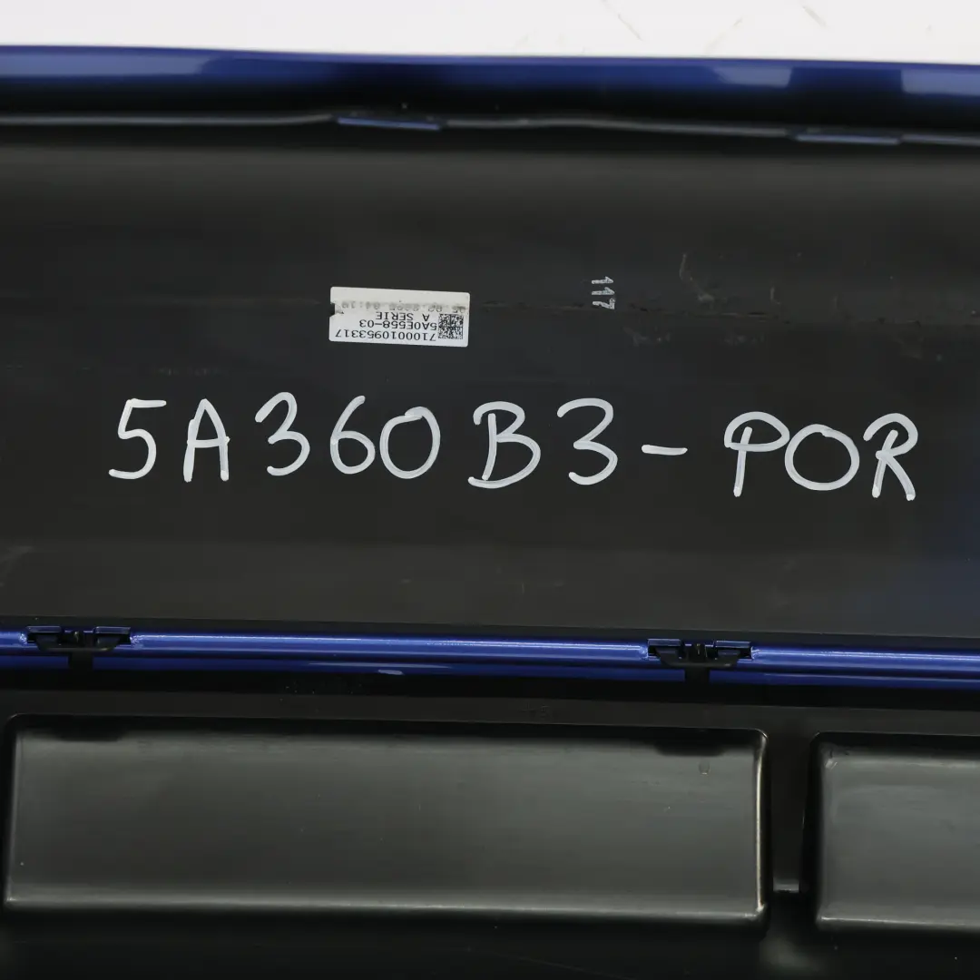 Bumper M Sport Trim Panel PDC Portimao Blue Metallic - C31 to BMW U06 Rear with Part number 5A360B3 BMW U06 Rear Bumper M Sport Trim Panel PDC Portimao Blue Metallic - C31 - SKU 5A360B3-POR - Part number 5A360B3