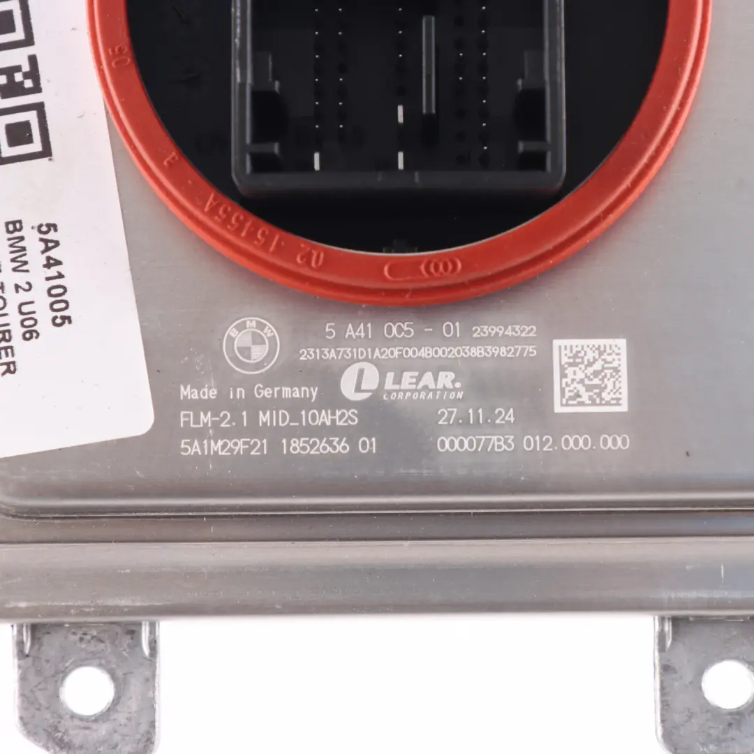 Module De Contrôle Des Phares FLM2 Mid pour BMW U06 iX I20 à propos du numéro de pièce 5A410C5 BMW U06 iX I20 Module De Contrôle Des Phares FLM2 Mid - SKU 5A410C5 - Numéro de pièce 5A410C5