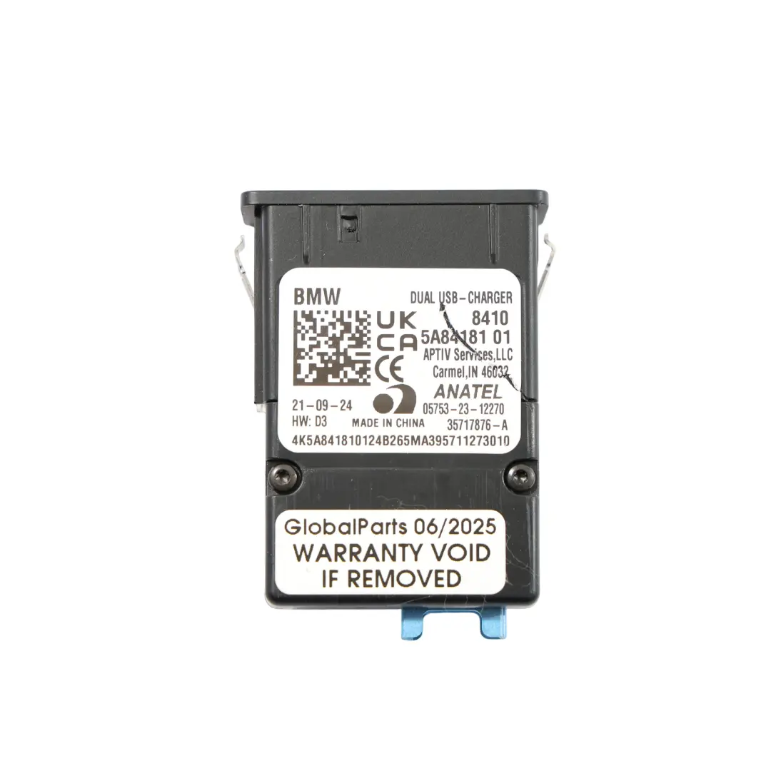  Port USB BMW F70 U06 X1 U11 Mini F65 F66 USB Double Prise - SKU 5A84181 - Numéro de pièce 5A84181
