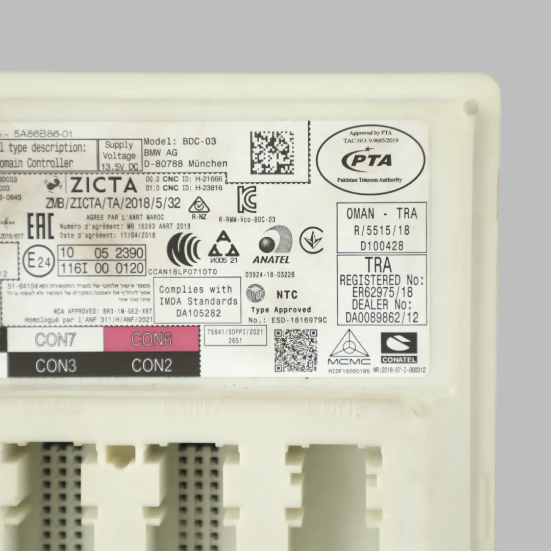 Body Control Module Body Domain Controller Unit BDC ECU to BMW F40 F44 with Part number 5A86B86 BMW F40 F44 Body Control Module Body Domain Controller Unit BDC ECU - SKU 5A86B86 - Part number 5A86B86