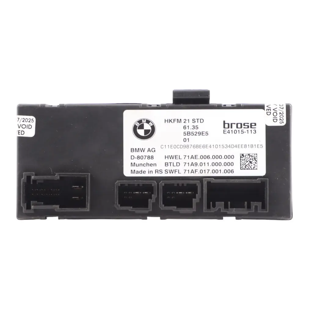 Trunk Module Contol Unit to BMW U06 Active Tourer Rear Tailgate with Part number 5B529E5 BMW U06 Active Tourer Rear Tailgate Trunk Module Contol Unit - SKU 5B529E5 - Part number 5B529E5