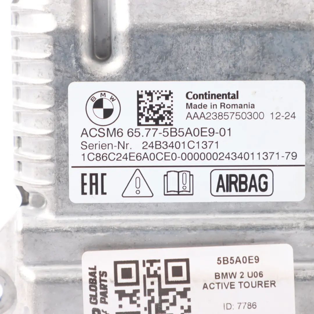 F74 U06 U10 U11 Air Module Control Unit ECU to BMW F70 with Part number 5B5A0E9 BMW F70 F74 U06 U10 U11 Air Module Control Unit ECU - SKU 5B5A0E9 - Part number 5B5A0E9